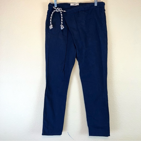 Scotch & Soda Women’s Navy Blue Asymmetrical Zip Closure Trousers Sz M - Picture 1 of 9